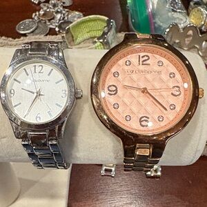 Liz Claiborne Silver and Pink Watches